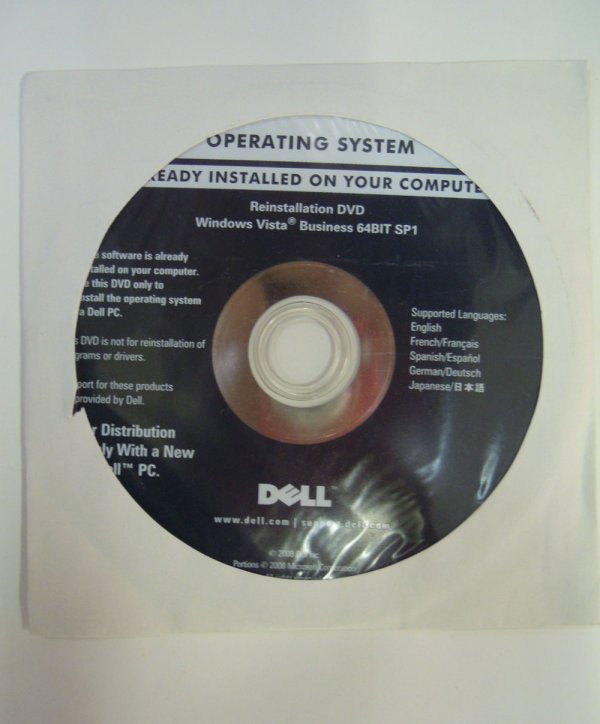 画像1: DELL　オペレーティングシステムDVD　Windows Vista Business 64bit SP1